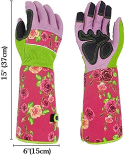 Long Gardening Gloves for Women,Unusual Gardening Gifts for Women Ladies,Personalised Mothers Day Gifts for Mum Grandma,Heavy Duty Thorn Proof Garden Work Gloves 37CM Arm Sleeves Untill Elbow (Pink)