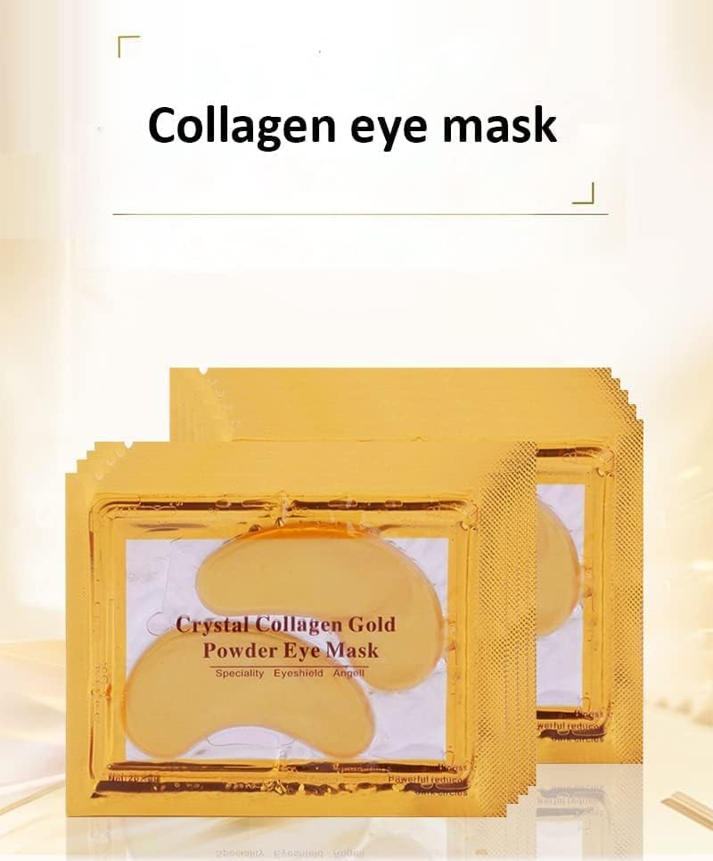 Crystal Collagen 24k Gold Under Eye Gel Pad Face Mask - Pack of 10 - Skin Care, Comfort