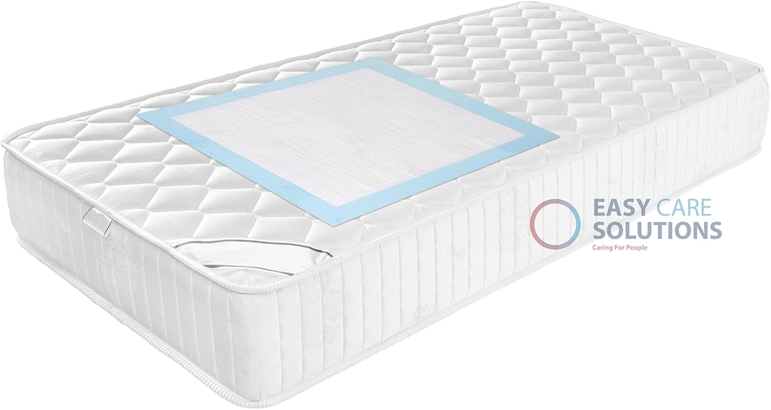 50 x Easy Care Solutions 60 x 60 cm Disposable Incontinence Bed Pads, Underpads, Bed Mats, Mattress Protectors, Incontinence Pads, Waterproof Bed Sheets for Every person 2 Packs of 25