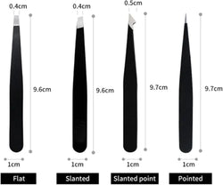 Tweezers 4 Pack for Facial Hair Best for Plucking Chin Facial Hair Plucking Tweezers Set for Ingrown Hair, Blackhead Removal, Eyelash Extension, Eyebrows Plucking Beauty Tool Hair for Women