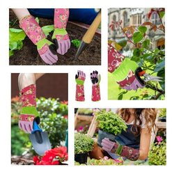 Long Gardening Gloves for Women,Unusual Gardening Gifts for Women Ladies,Personalised Mothers Day Gifts for Mum Grandma,Heavy Duty Thorn Proof Garden Work Gloves 37CM Arm Sleeves Untill Elbow (Pink)