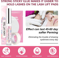 Lash Lift Kit, Eyelash Perm Kit, Lash Curling Eyelash Extension Set, Semi-Permanent Curling Lifting Perming Wave for Beauty Salon Home Use