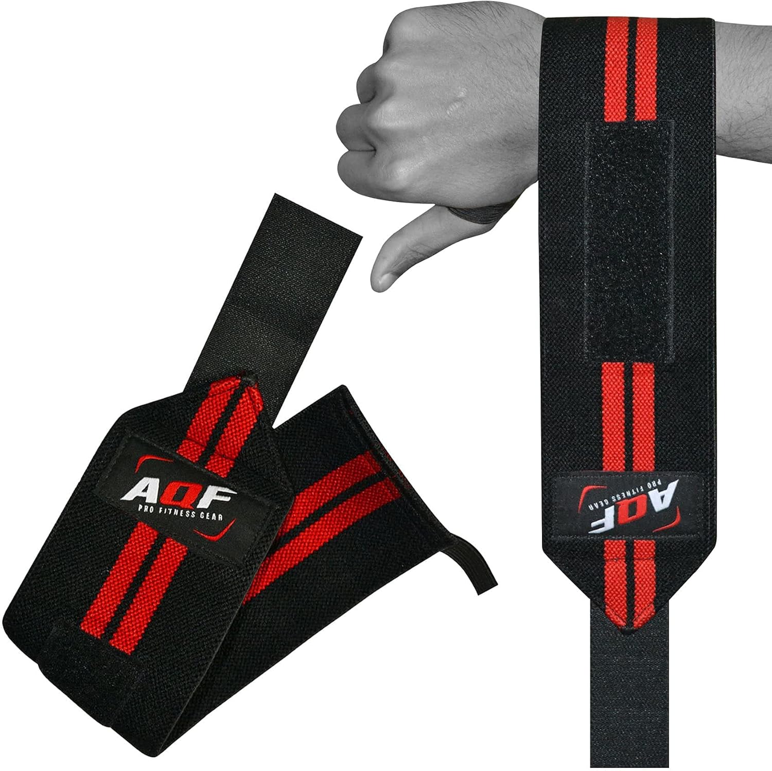 Power Weight Lifting Wrist Wraps Supports Gym Training Fist Straps - Sold as Pair & One Size Fits All