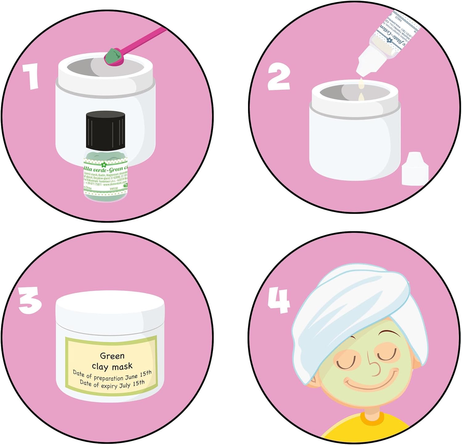 Clementoni- Idea Mask: Create Your Own Natural Beauty Science Kit for Girls, Laboratory Experiment Kit(8+ Years)