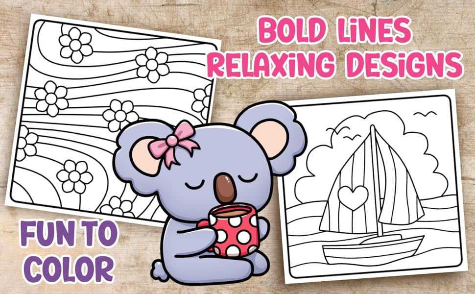 Coloring Book for Adults Relaxation: Bold and Easy